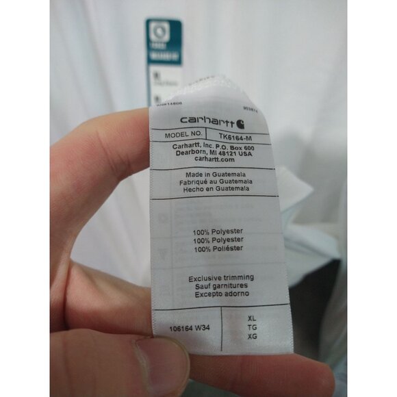 Carhartt Shirt Mens XL White Force Relaxed Fit Long Sleeve Sun Defender - Picture 8 of 10